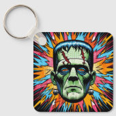 "Bold Frankenstein" Aluminum Keychain (Voorkant)