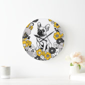 Bold Franse Bulldog Pop Kunstportret Grote Klok (Huis)