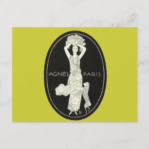 Bold French Agnes Paris Franse Mode Woman Lamb Briefkaart