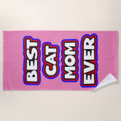 Bold & Fun Beste Kat Mama Ooit Strandlaken (Voorkant)