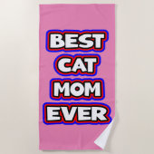 Bold & Fun Beste Kat Mama Ooit Strandlaken (Voorkant)