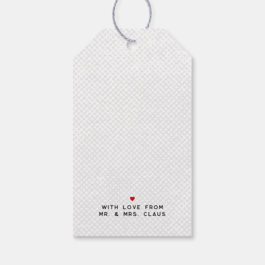 Bold & Fun Black & White Happy Holidays Cadeaulabel (Achterkant)