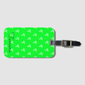 Bold Fun Monogram Initiaal Neon Green Bagagelabel (Voorkant (horizontaal))