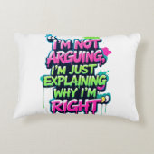 Bold Funny Quote Neon Graffiti Design Accent Kussen (Achterkant)