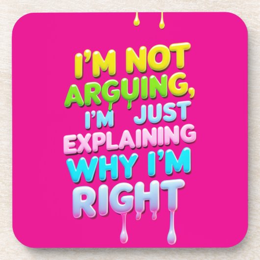 Bold Funny Quote Neon Graffiti Design Bier Onderzetter (Voorkant)