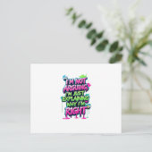 Bold Funny Quote Neon Graffiti Design Briefkaart (Staand voorkant)