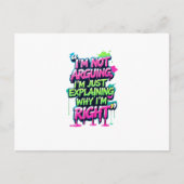 Bold Funny Quote Neon Graffiti Design Briefkaart (Voorkant)