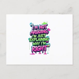 Bold Funny Quote Neon Graffiti Design Feestdagenkaart