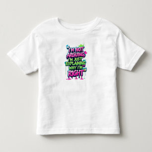 Bold Funny Quote Neon Graffiti Design Kinder Shirts