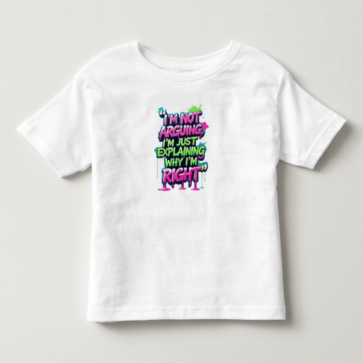 Bold Funny Quote Neon Graffiti Design Kinder Shirts (Voorkant)