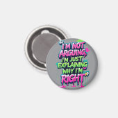 Bold Funny Quote Neon Graffiti Design Magneet (Voorkant / Achterkant)