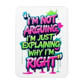 Bold Funny Quote Neon Graffiti Design Magneet (Verticaal)