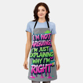 Bold Funny Quote Neon Graffiti Design Schort (Gedragen)
