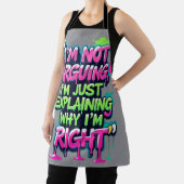 Bold Funny Quote Neon Graffiti Design Schort (Insitu)