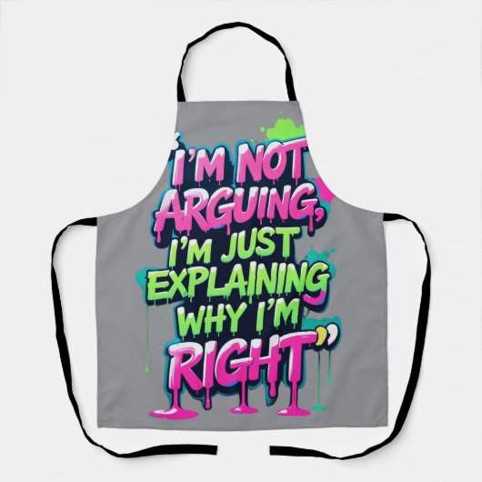 Bold Funny Quote Neon Graffiti Design Schort (Voorkant)
