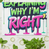 Bold Funny Quote Neon Graffiti Design Theedoek (Gevouwen)