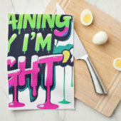 Bold Funny Quote Neon Graffiti Design Theedoek (Quarter Fold)