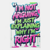 Bold Funny Quote Neon Graffiti Design Theedoek (Verticaal)