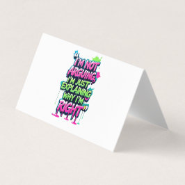 Bold Funny Quote Neon Graffiti Design Visitekaartje