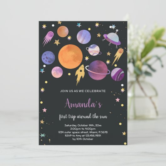 Bold Galaxy Theme voor kinderen Kaart (Staand voorkant)