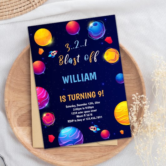 Bold Galaxy Theme voor kinderen Kaart