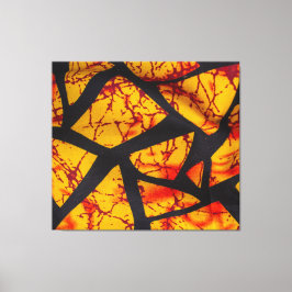 Bold Geometric African Wax Print Fabric - Gold, Re