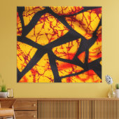 Bold Geometric African Wax Print Fabric - Gold, Re (Insitu (Woonkamer))