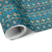 Bold Geometric Aztec Tribal Pattern Wrapping Paper Cadeaupapier (Rol Hoek)