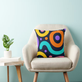 Bold Geometric Circles Throw Pillow Kussen