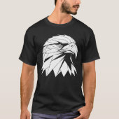Bold Geometric Eagle Profile Art T-shirt (Voorkant)