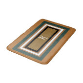 Bold Geometric Green Bronze Copper Monogram Badmat (Gekanteld)