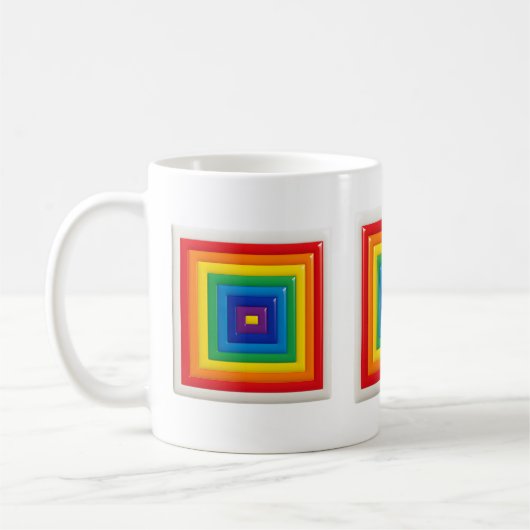  Bold Geometric Pop Art Koffiemok (Links)
