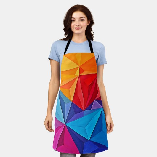 Bold Geometric Prism Abstract Art Schort (Gedragen)