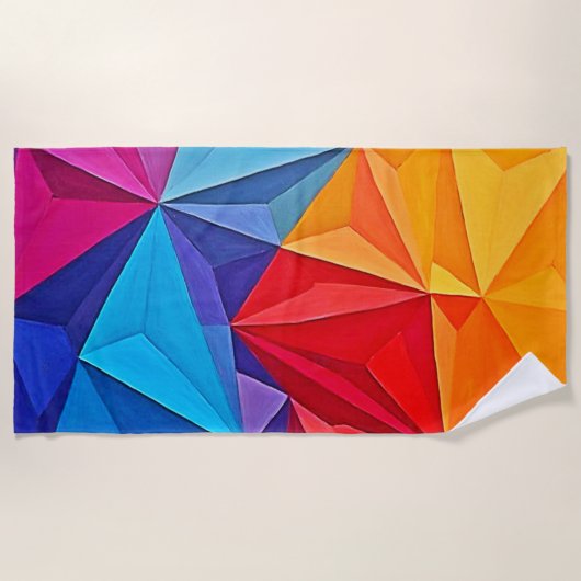 Bold Geometric Prism Abstract Art Strandlaken (Voorkant)
