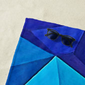 Bold Geometric Prism Abstract Art Strandlaken (In situ)