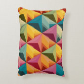Bold Geometric Triangle Pattern  Accent Kussen (Achterkant (Verticaal))