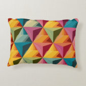 Bold Geometric Triangle Pattern  Accent Kussen (Achterkant)