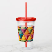 Bold Geometric Triangle Pattern  Acryl Drinkbeker (Voorkant)