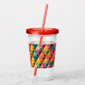 Bold Geometric Triangle Pattern  Acryl Drinkbeker (Achterkant)