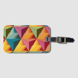 Bold Geometric Triangle Pattern  Bagagelabel