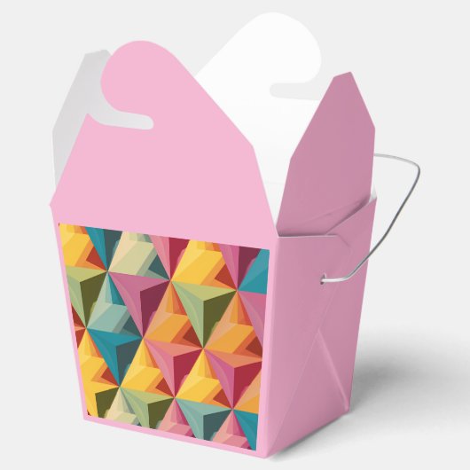 Bold Geometric Triangle Pattern Bedankdoosjes (Geopend)