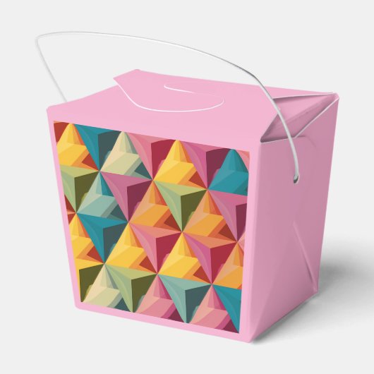 Bold Geometric Triangle Pattern  Bedankdoosjes (Achterkant)