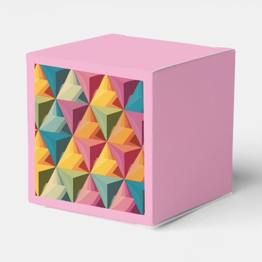 Bold Geometric Triangle Pattern  Bedankdoosjes (Achterkant)