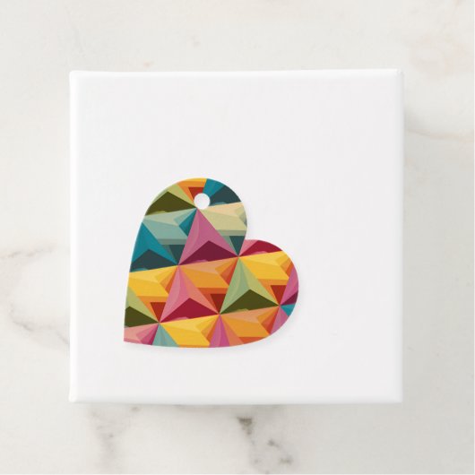 Bold Geometric Triangle Pattern  Bedankjes Labels (In situ)