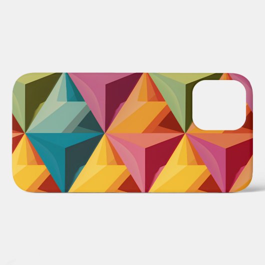 Bold Geometric Triangle Pattern  Case-Mate iPhone Case (Achterkant (horizontaal))