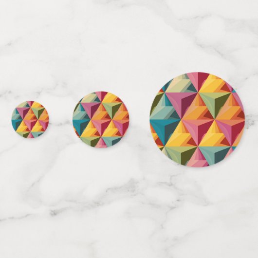 Bold Geometric Triangle Pattern  Confetti (Voorkanten)