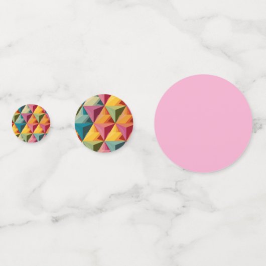 Bold Geometric Triangle Pattern Confetti (Achterkanten)