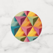 Bold Geometric Triangle Pattern  Confetti (Kleine voorkant)
