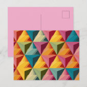 Bold Geometric Triangle Pattern  Feestdagenkaart (Voorkant / Achterkant)