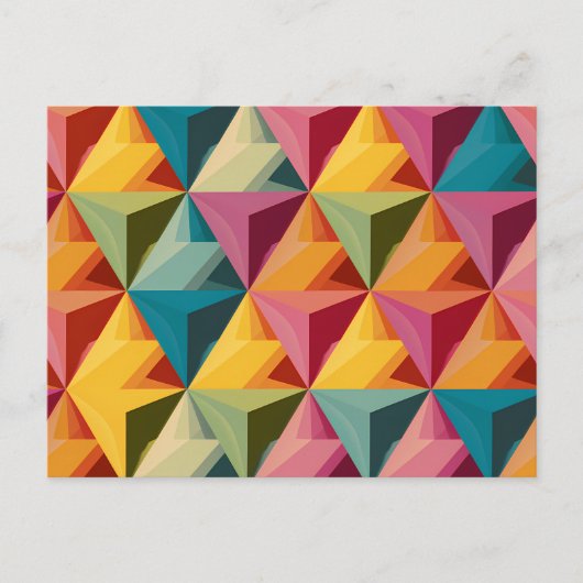 Bold Geometric Triangle Pattern  Feestdagenkaart (Voorkant)